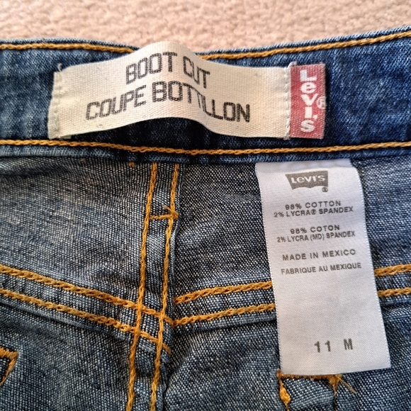 Levi's 515 Jeans Boot Cut Denim Blue Size 11 Vintage 90s Casual Levi's Red Tab - Picture 5 of 12